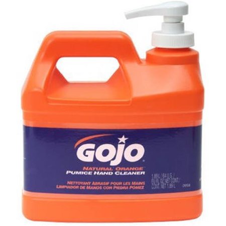 Gojo Gojo 0958-04 0.5 Gallon Pumice Hand Cleaner-Lotion Pump Dispenser; Natural Orange 559123